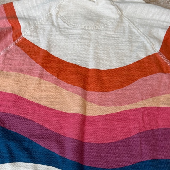 Faherty Sunwashed Slub Crewneck Soleil Sunset Waves XS - Picture 13 of 15